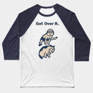 Get Over It - 1 Bit Pixel Art Baseball T-Shirt